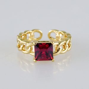 Woman Ring/ Anillos Damas/ 14K Real Color/ Zircon Stone/ Ajustable// R528