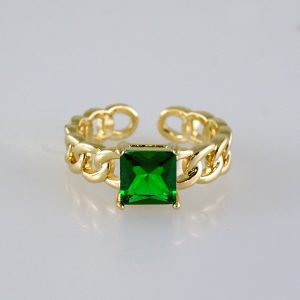 Woman Ring/ Anillos Damas/ 14K Real Color/ Zircon Stone/ Ajustable// R530
