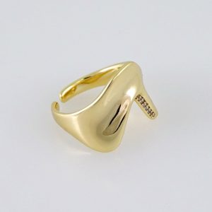 Women Ring/ Anillos Damas/ 14K Real Color/ Zircon Stone/ Ajustable// R538
