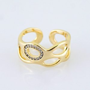 Women Ring/ Anillos Damas/ 14K Real Color/ Zircon Stone// R614
