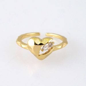 R667 RING – ANILLO – Zircon Stone – 14K Real Color – Ajustable