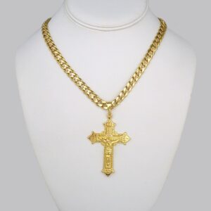 Cadenas & Colgantes/ Chain Men/Pendants/ 14K Real Color/ Plain/ 8mm x60cmm// SET279