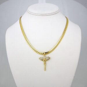 Cadenas & Colgantes/ Chain W/ Pendants/ 14K Real Color/ Zircon Stone/ 5mm x 40cm//SET100