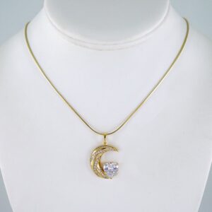 Cadenas & Colgantes/ Chain W/Pendants /  14K Real Color/  Zircon Stone/  2mmx45cm// SET1054