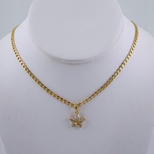 Cadenas & Colgantes/ Chain W/Pendants / 14K Real Color/ Zircon Stone/ 3mmx45cm// SET1077