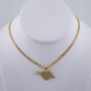 Cadenas & Colgantes/ Chain W/Pendants / 14K Real Color/ Zircon Stone/ 3mmx45cm// SET1082