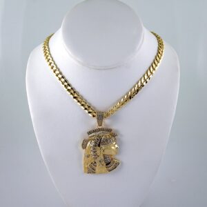 Cadenas & Colgantes/ Chain Men/Pendants/ Zircon Stone/ 14K Real Color/ 8mm x60cm// SET1086