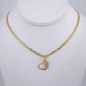 Cadenas & Colgantes/ Chain W/Pendants / 14K Real Color/ Zircon Stone/ 3mmx45cm// SET1094