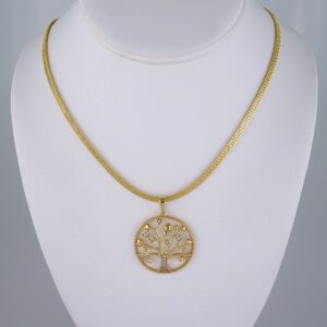 Cadenas & Colgantes/ Chain W/Pendants /  14K Real Color/  Zircon Stone/  4mmx45cm// SET1122