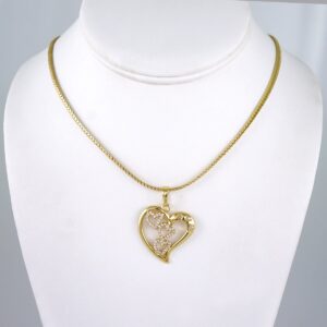 Cadenas & Colgantes/ Chain W/Pendants / 14K Real Color/ Zircon Stone/ 3mmx45cm// SET1130