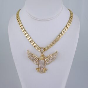 Cadenas & Colgantes/ Chain Men/Pendants/ Zircon Stone/ 14K Real Color/ 8mm x60cm// SET1146