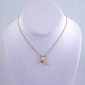 Cadenas & Colgantes/ Chain W/Pendants /  14K Real Color/  Zircon Stone/  2mmx45cm// SET1153
