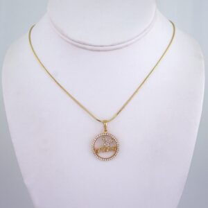 Cadenas & Colgantes/ Chain/Pendants/ Zircon Stone/ 14K Real Color/ 2mmx45cm// SET1192