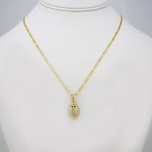 Cadenas & Colgantes/ Chain W/ Pendants/14K Real Color/ Zircon Stone/ 2mm X 45cm// SET133