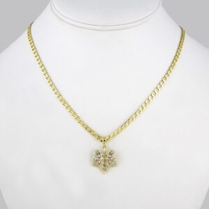 Cadenas & Colgantes/ Chain W/ Pendants/ 14K Real Color// Zircon Stone/  3mm x45cm// SET155