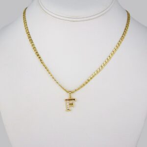 Cadenas & Colgantes/Chain W/Pendants / 14K Real Color/  Zircon Stone/  3mm x 45cm// SET182