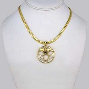 Cadenas & Colgantes/ Chain W/ Pendants/ 14K Real Color/ Zircon Stone/ 5mm x42cm-45cm// SET237