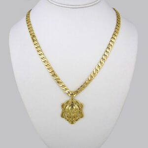 Cadenas & Colgantes/ Chain Men/ Pendants/ 14K Real Color/ Plain/ 7mm x60cm// SET206