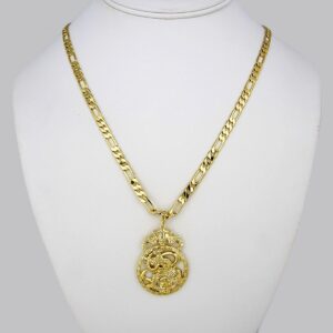 Cadenas & Colgantes/ Chain Men/Pendants / 14K Real Color/ Plain/ 6mm x60cm// SET247