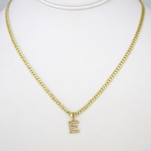 Cadenas & Colgantes/ Chain W/ Pendants 14K Real Color/ Zircon Stone/ 2mm X 45cm FREE SHIPPING OVER $50.00 DOLLAR PURCHASE///SET26