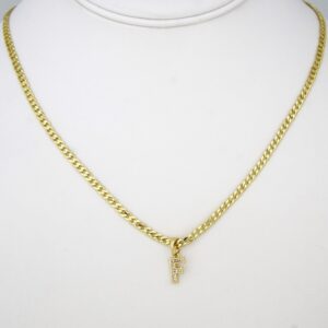 Cadenas & Colgantes/ Chain W/ Pendants 14K Real Color/ Zircon Stone/ 2mm X 45cm //SET27