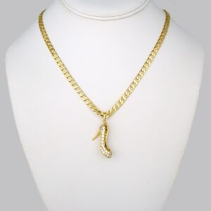 Cadenas & Colgantes/ Chain W/ Pendants/ 14K Real Color/ Zircon Stone/ 6mm x 45cm// SET293