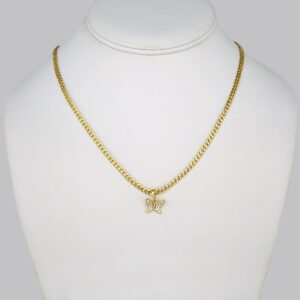 Cadenas & Colgantes/ Chain W/Pendants / 14K Real Color/ Zircon Stone/ 3mm x 45cm// SET301