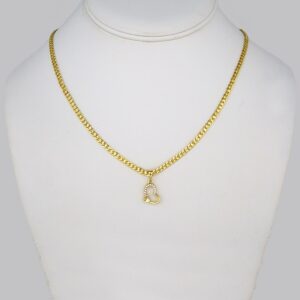 Cadenas & Colgantes/ Chain W/Pendants / 14K Real Color/ Zircon Stone/ 3mm x 45cm// SET303
