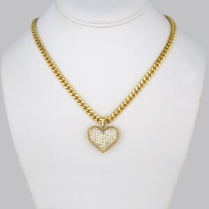 Cadenas & Colgantes/ Chain W/Pendants / 14K Real Color/ Zircon Stone/  6mm x 45cm// SET304