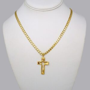 Cadenas & Colgantes/ Chain Men/Pendants/ 14K Real Color/ Plain/ 6mm x60cm// SET335