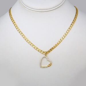 Cadenas & Colgantes/ Chain W/Pendants /  14K Real Color/  Zircon Stone/  4mm x45cm//SET337