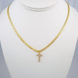 Cadenas & Colgantes/ Chain W/Pendants /  14K Real Color/  Zircon Stone/  3mmx45cm// SET372