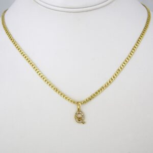 Cadenas & Colgantes/ Chain W/Pendants / 14K Real Color/ Zircon Stone/ 2mm X 45cm  FREE SHIPPING OVER $50.00 DOLLAR PURCHASE///SET38