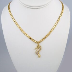 Cadenas & Colgantes/ Chain W/Pendants /  14K Real Color/  Zircon Stone/  4mmx 45cm// SET387