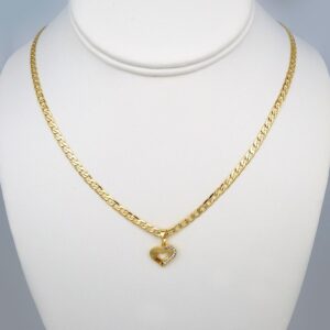 Cadenas & Colgantes/ Chain W/Pendants /  14K Real Color/  Zircon Stone/  3mm x 45cm// SET398