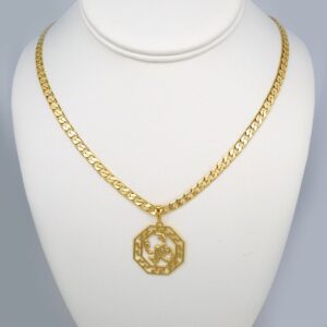 Cadenas & Colgantes/ Chain Men/Pendants/ 14K Real Color/ Plain/ 6mm x60cm/ Zodiac Sign// SET408