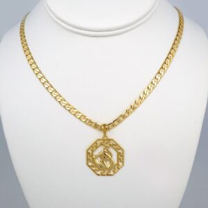 Cadenas & Colgantes/ Chain Men/Pendants/ 14K Real Color/  Plain/ 6mm x60cm/ Zodiac Sign//SET413