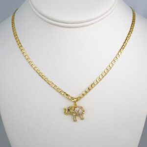 Cadenas & Colgantes/ Chain W/Pendants /  14K Real Color/  Zircon Stone/  3mm x45cm// SET439