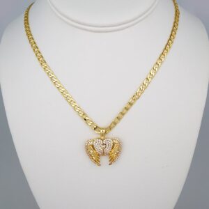 Cadenas & Colgantes/ Chain W/Pendants /  14K Real Color/  Zircon Stone/  4mmx45cm// SET447