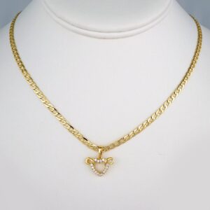 Cadenas & Colgantes & Earrings/ Chain W/Pendants /14K Real Color/Zircon Stone// SET459