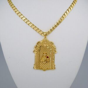 Cadenas & Colgantes/ Chain Men/Pendants/  14K Real Color/  Plain/  6mm x60cm/ Santa Barbara// SET480