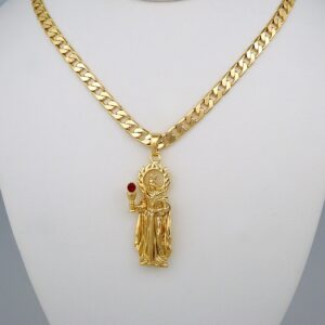 Cadenas & Colgantes/ Chain Men/Pendants/  14K Real Color/  Plain/  6mm x60cm/  Santa Barbara// SET482