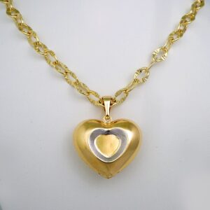 Cadenas & Colgantes/ Chain W/Pendants / 14K Real Color/ Plain/ 5mmx50cm/ Corazon// SET516