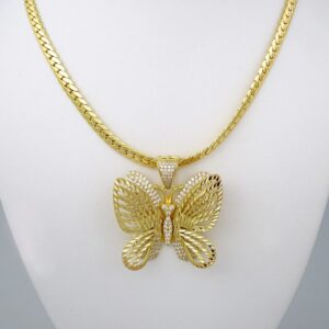 Gargantilla & Colgantes / Choker W/ Pendants/  14K Real Color/  Plain/  5mm x 45cm// SET53