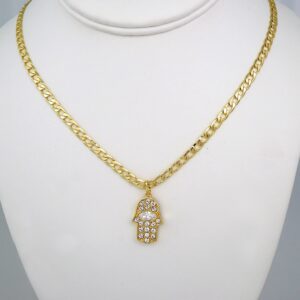 Cadenas & Colgantes/ Chain W/Pendants /14K Real Color/Zircon Stone/ 4mmx45cm// SET532
