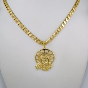 Cadenas & Colgantes/ Chain Men/Pendants/ 14K Real Color/ Plain/ 6mm x60cm// SET608