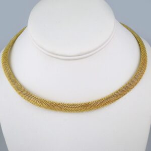 Gargantilla  / Choker W/ 14K Real Color/ Plain/ 8mm x 45cm// SET602