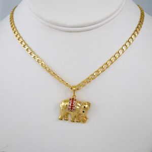 Cadenas & Colgantes/ Chain W/Pendants /  14K Real Color/  Zircon Stone/  4mmx45cm// SET612