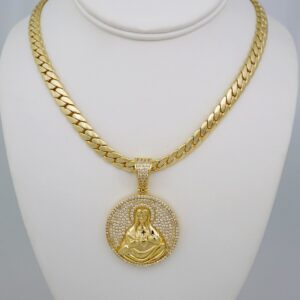Cadenas & Colgantes/ Chain Men/Pendants/ 14K Real Color/ Zircon Stone/ 8mm x60cm// SET652