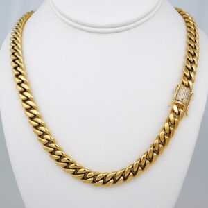 Chains/ Cadenas/ Zircon Stone/ 14K Real Color/ Cierre Original/  10mmx60cm// SET713